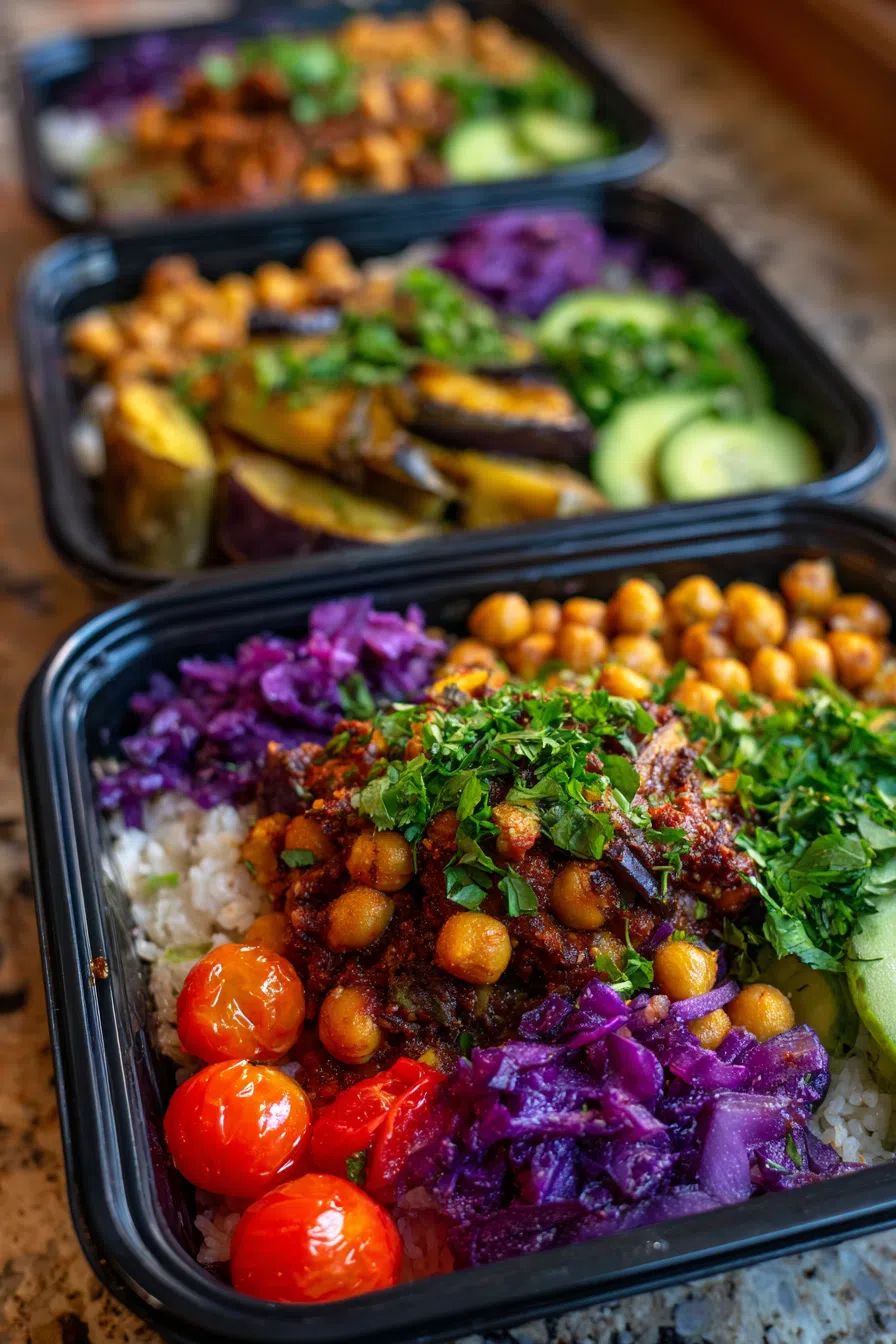 Eggplant Chickpea Meal Prep