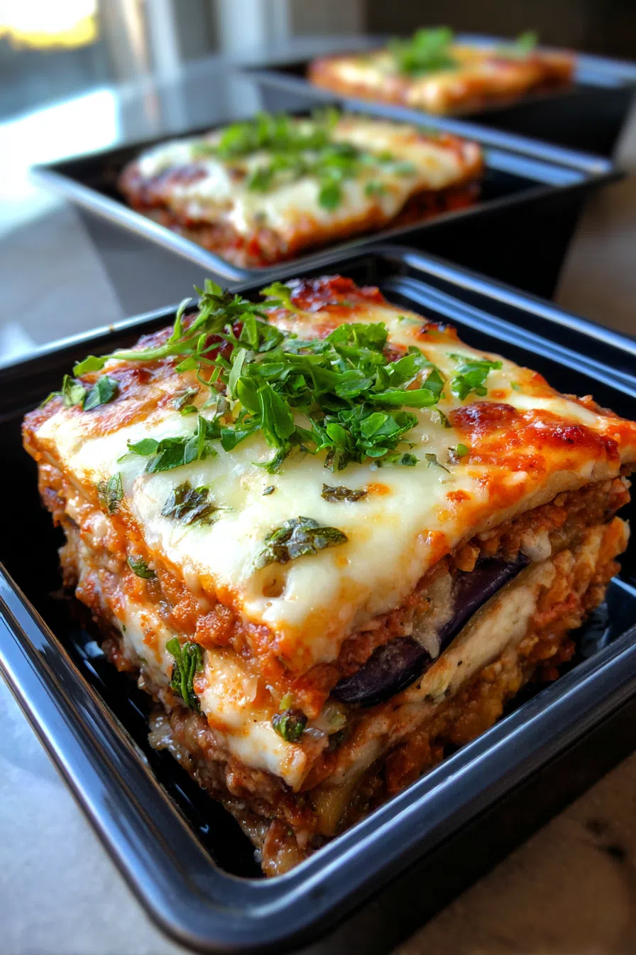 Eggplant Lasagna Meal Prep