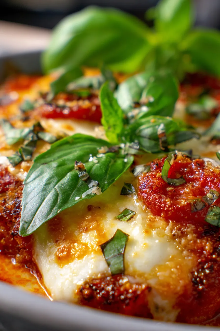 Eggplant slices - baked - golden - vibrant - prep stage