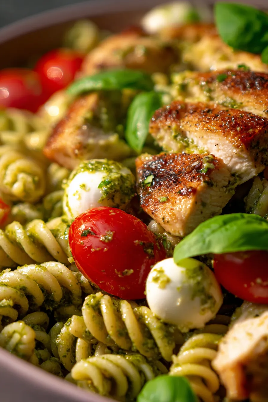 fresh basil cherry tomatoes chicken pasta
