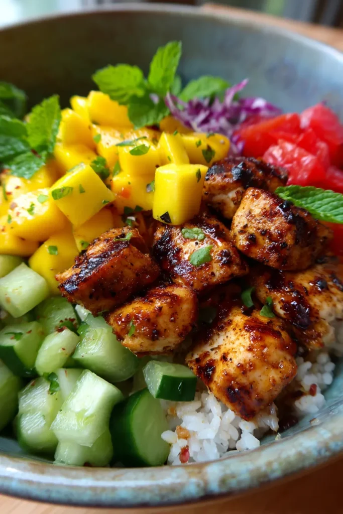 Healthy Mango Chicken Bowls | Quick & Easy Dinner