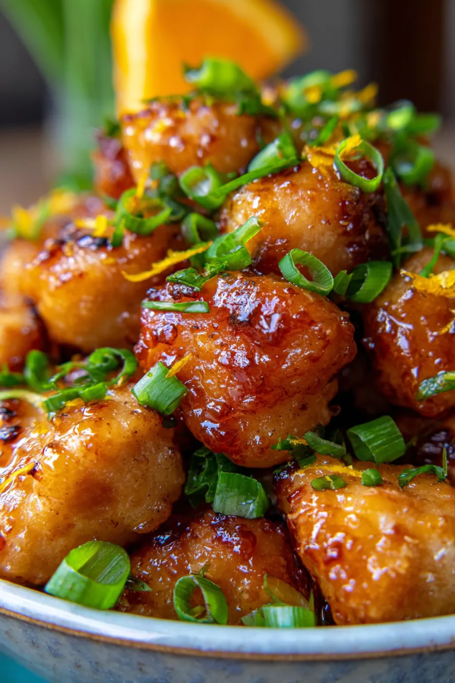 Homemade Orange Chicken skillet