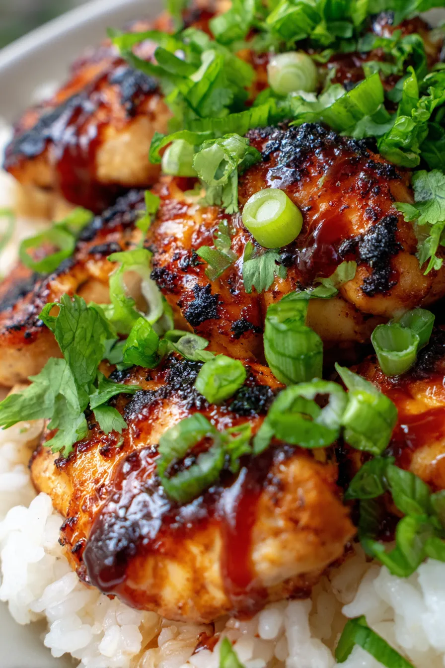Honey BBQ Chicken Rice-ingredients-prep