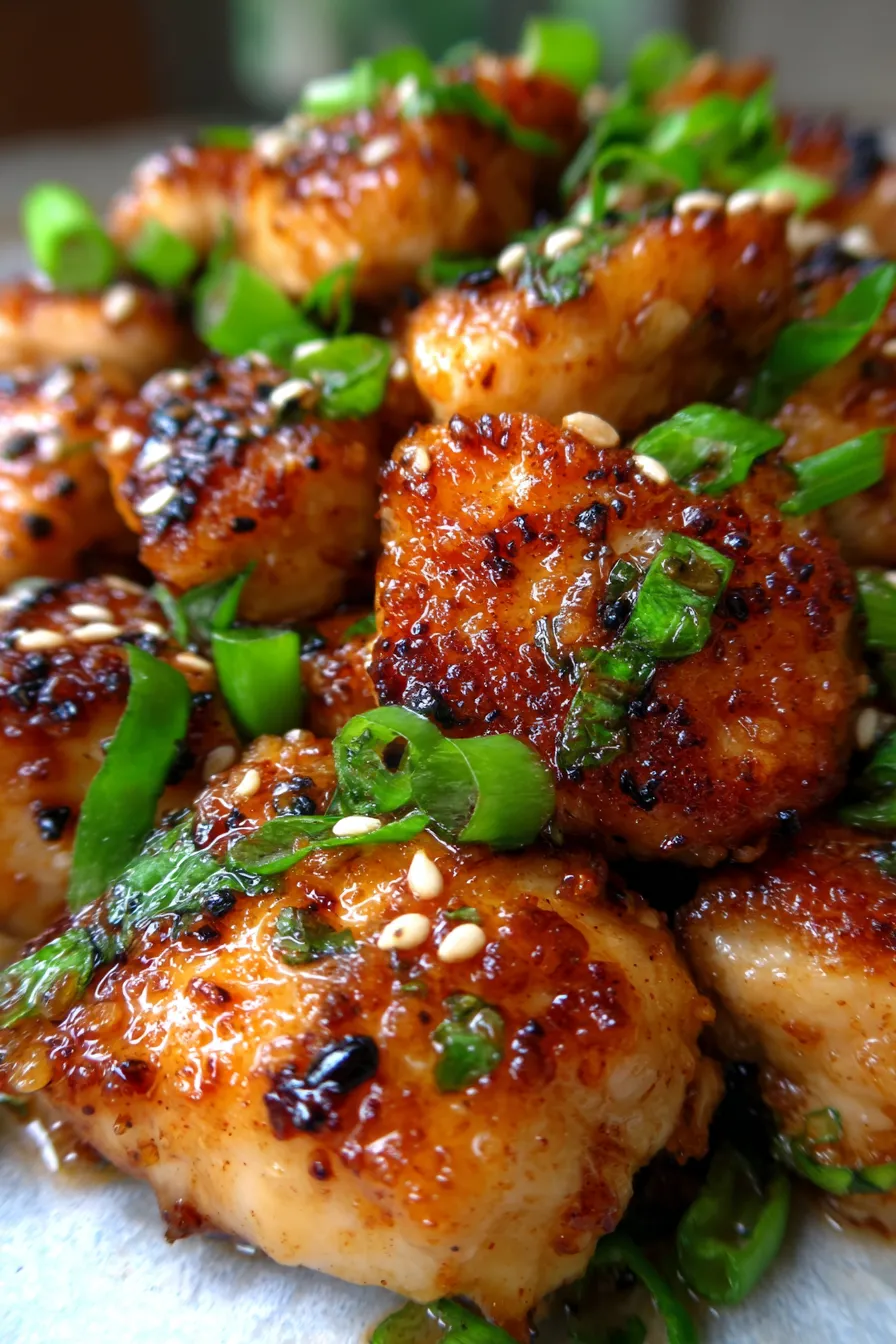 Honey Garlic Chicken | Better Than Takeout Dinner-served-rice-broccoli