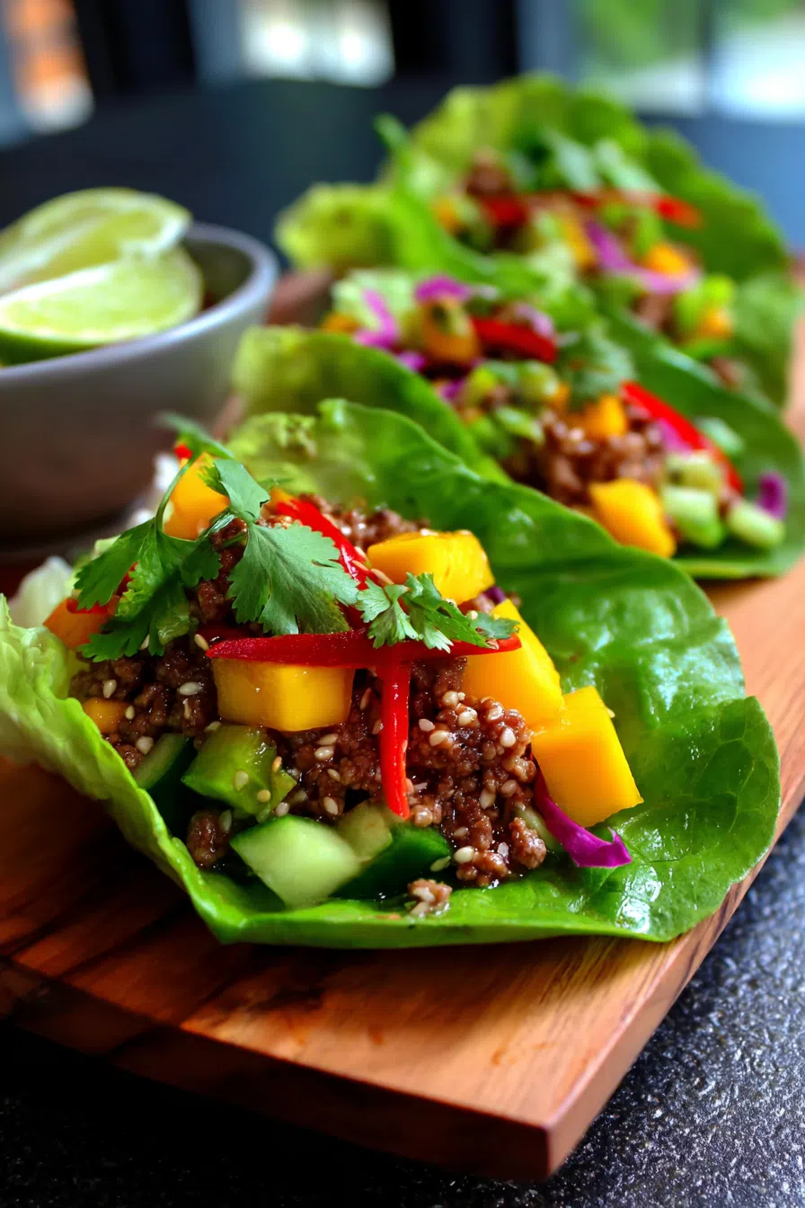Mango Beef Wraps