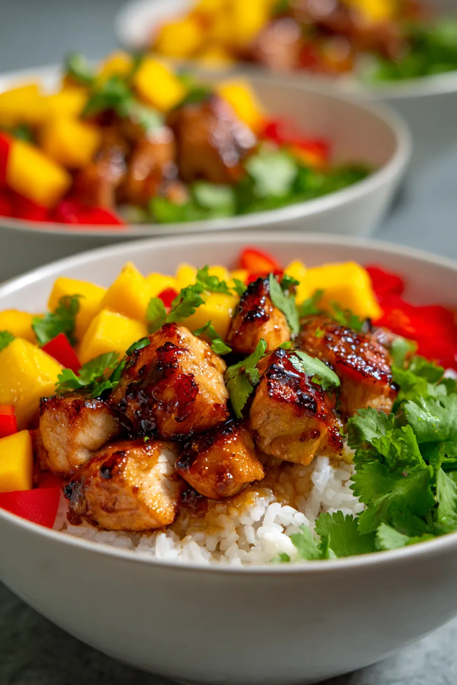 Mango Chicken Meal Prep Bowls-ingredients-fresh