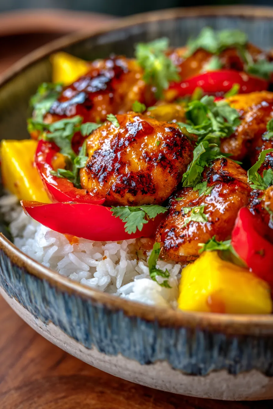 Mango Chicken Rice Bowl-ingredients-fresh