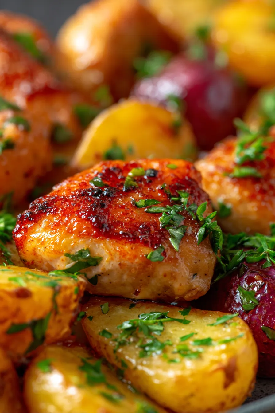 One Pan Baked Chicken & Potatoes | Easy Family Dinner