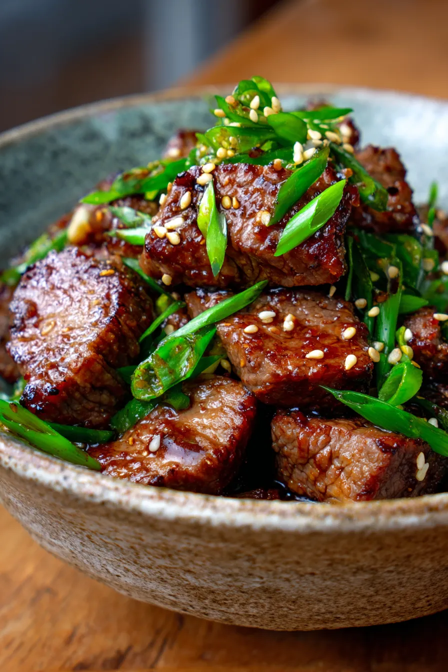 quick sesame beef ingredients prep