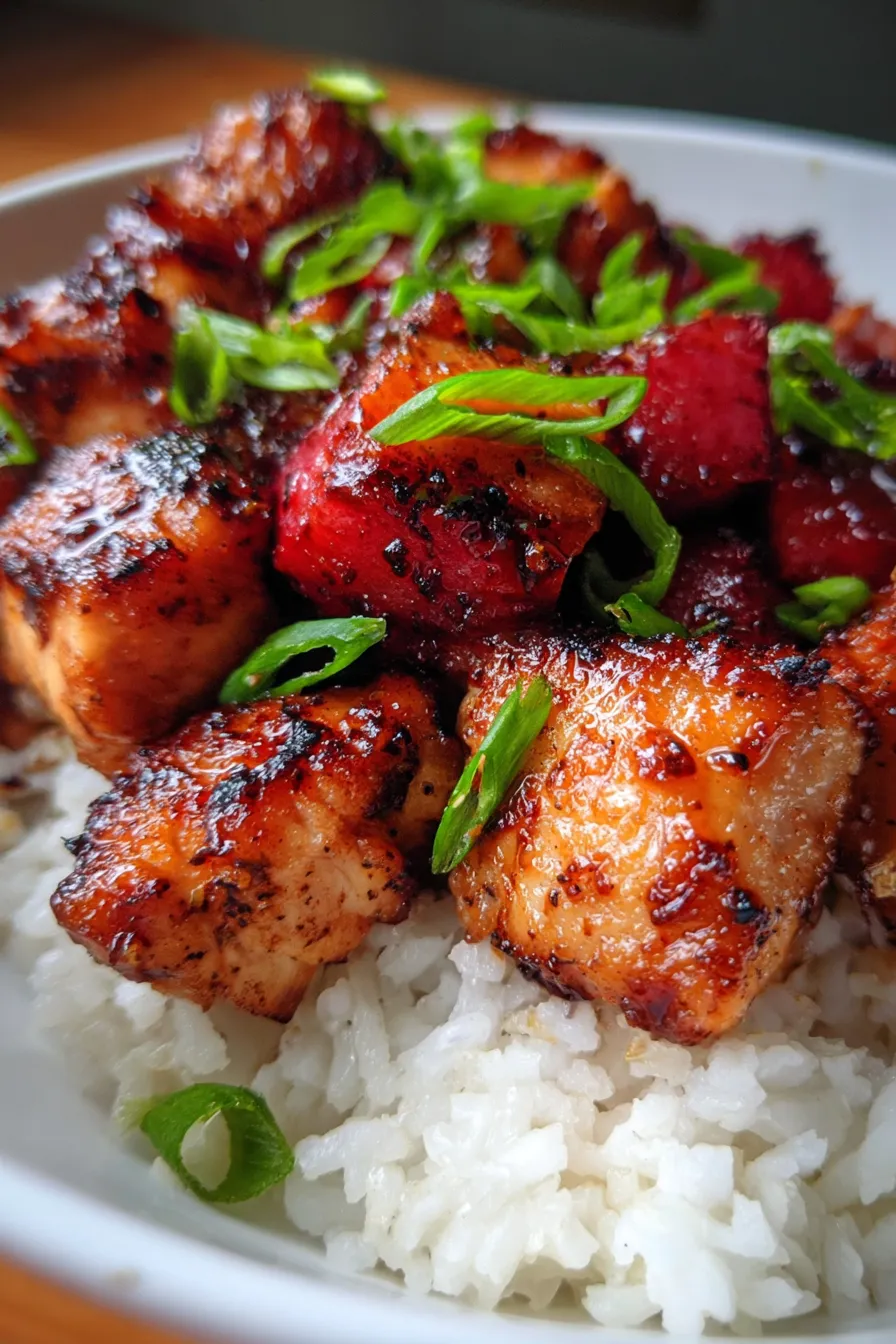 Rhubarb Ginger Chicken Meal Prep-finished-serve-dinner