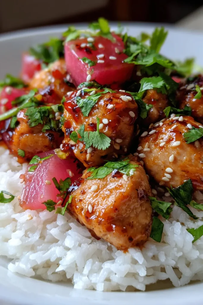 Sweet & Tangy Rhubarb Ginger Chicken | Quick Weeknight Dinner