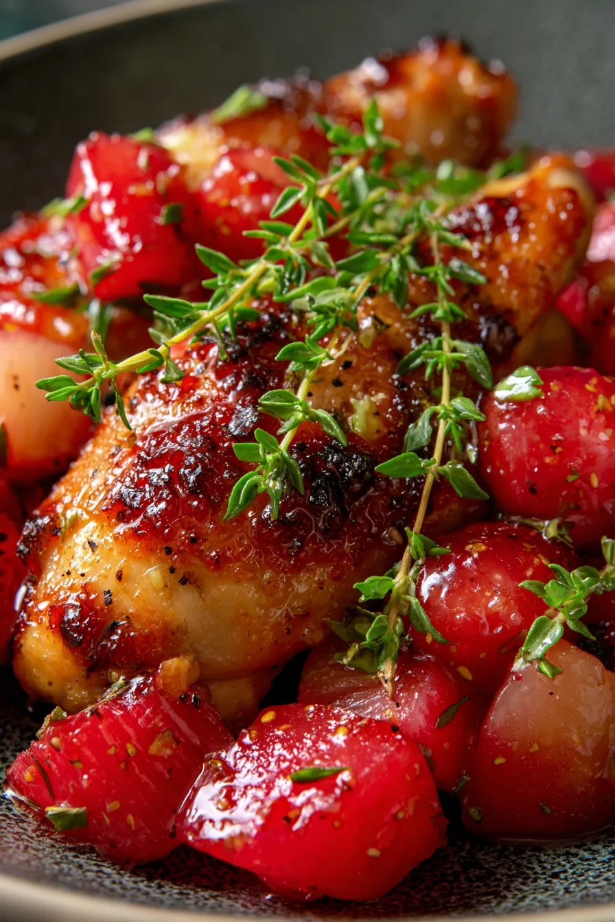 Rhubarb Glazed Chicken | Healthy Sweet Savory Dinner-ingredients-rhubarb