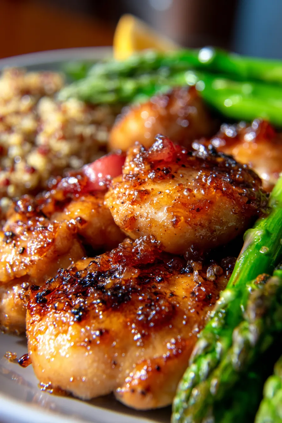 Rhubarb Glazed Chicken Meal Prep | Sweet & Savory Dinner