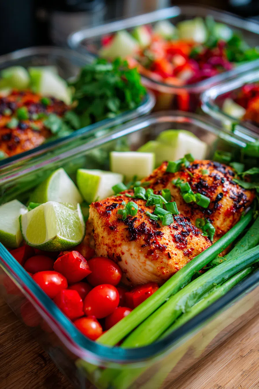 Rhubarb Chili Chicken Meal Prep