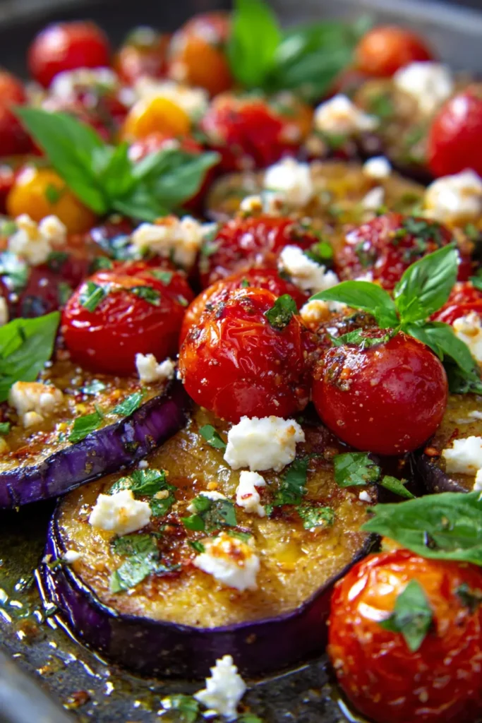 Roasted Eggplant & Tomato | Healthy Mediterranean Dinner