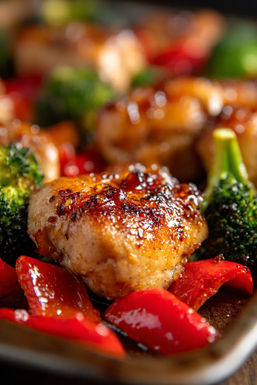 Sheet Pan Honey Garlic Chicken - ingredients - fresh - prepped