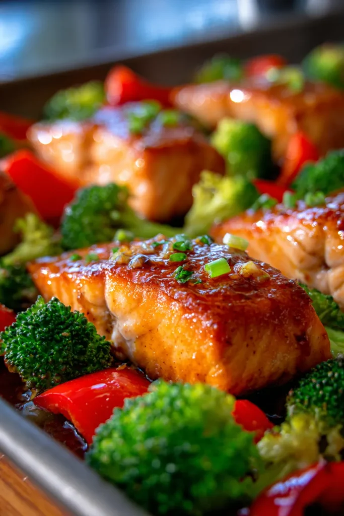 Sheet Pan Honey Garlic Salmon | Easy & Healthy Meal Prep Dinner