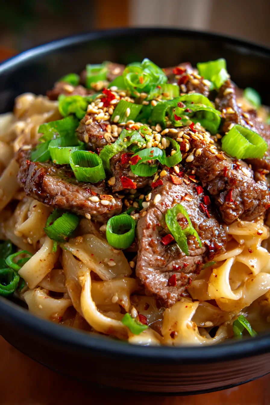 Sticky Mongolian Beef Noodles: 20-Minute Takeout Favorite!