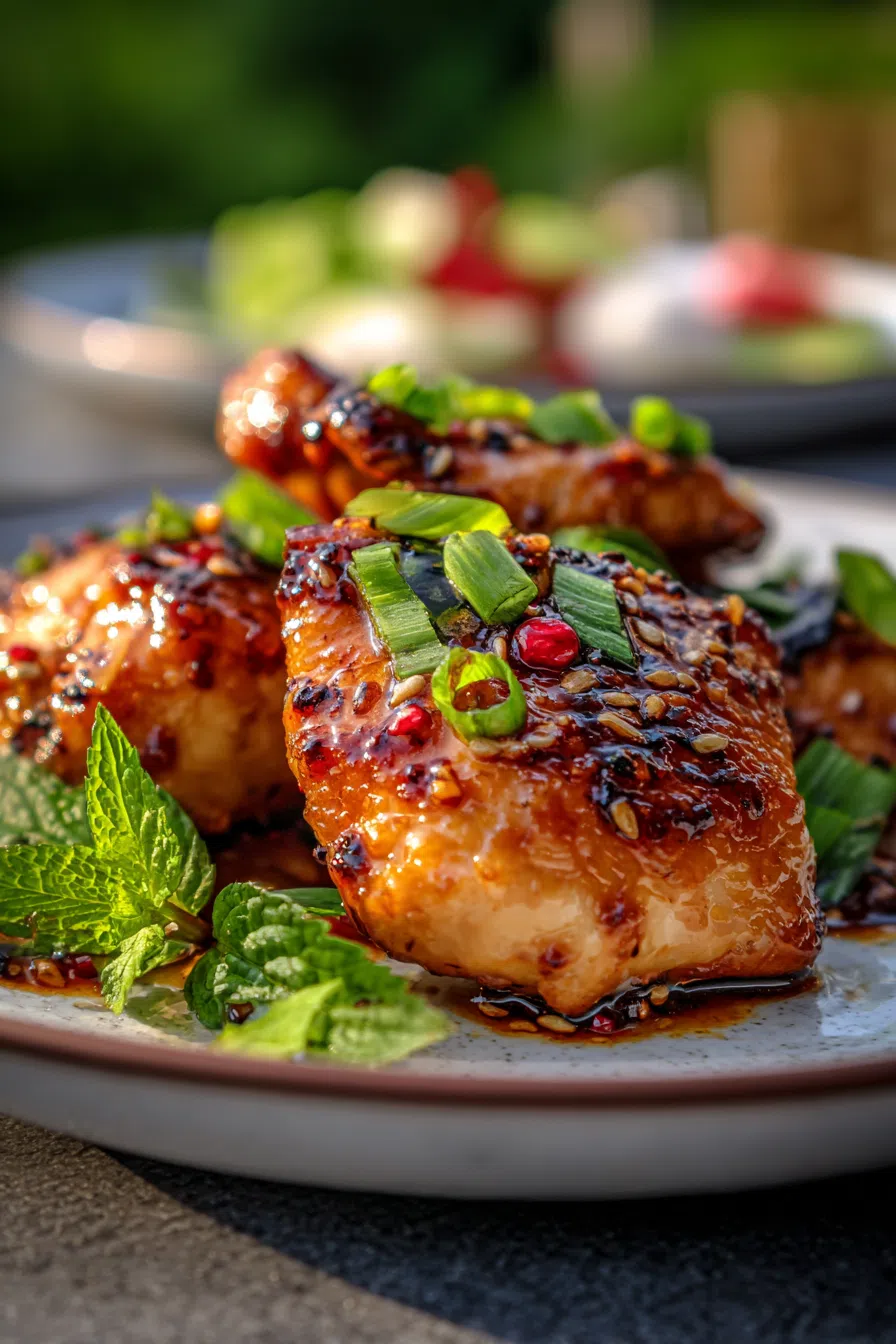 Sticky Rhubarb Chicken