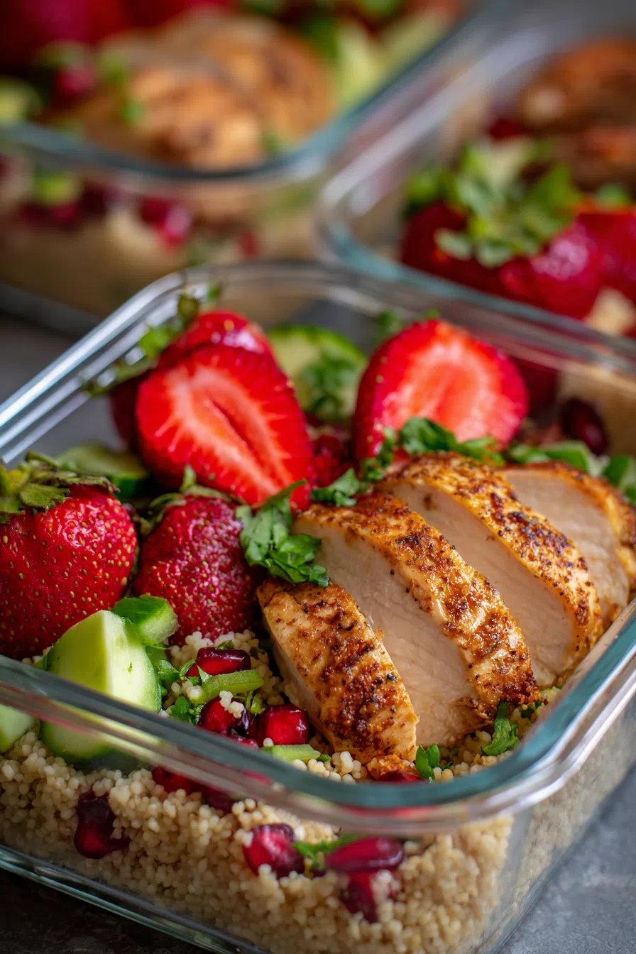 Strawberry Chicken Couscous Meal Prep