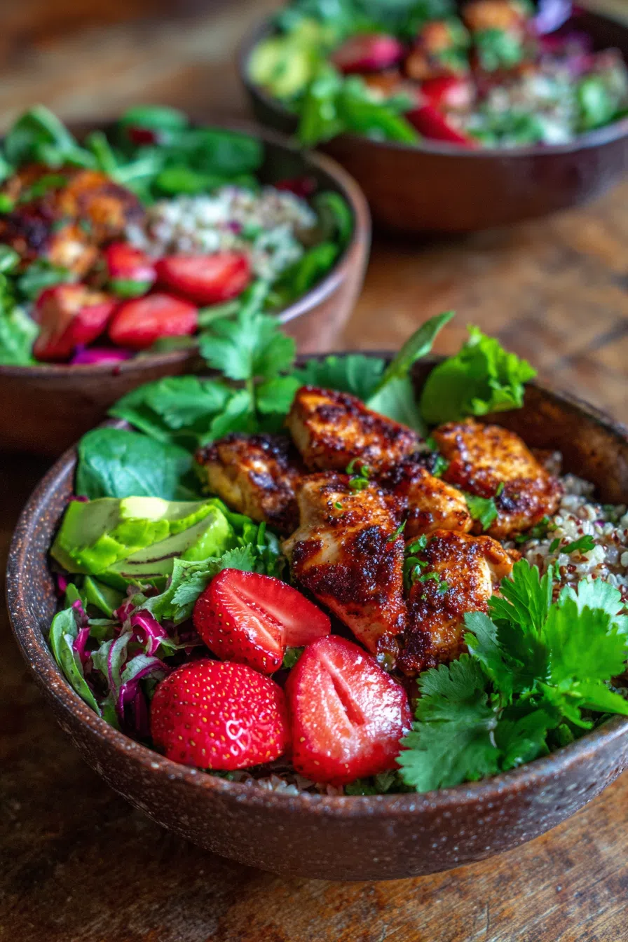 Strawberry Chicken Power Bowls | Protein Packed Meal Prep