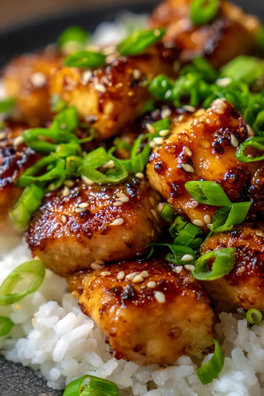 Teriyaki Chicken | Easy Takeout Style Dinner-sauce drizzled