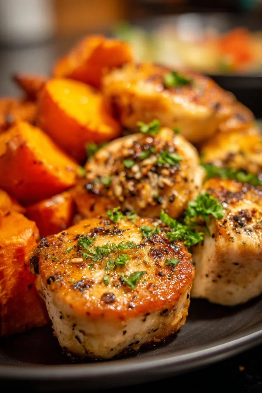 Apricot Chicken & Sweet Potatoes