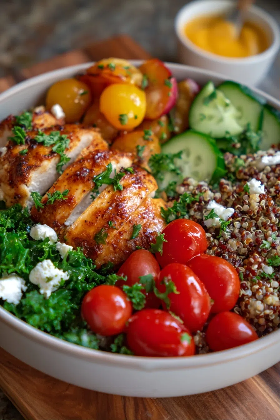 Apricot Chicken Quinoa Bowls