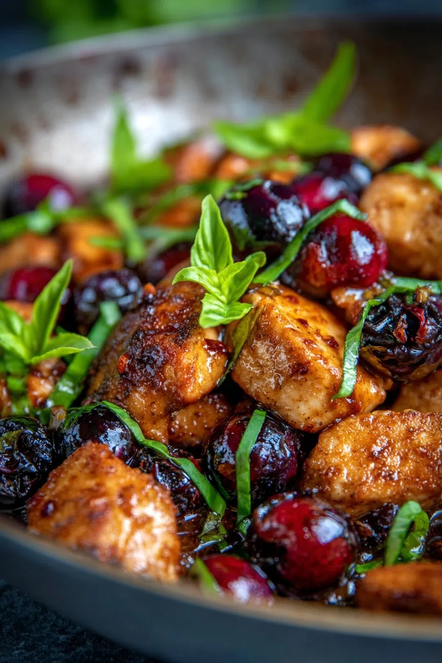 Blueberry Balsamic Chicken Skillet