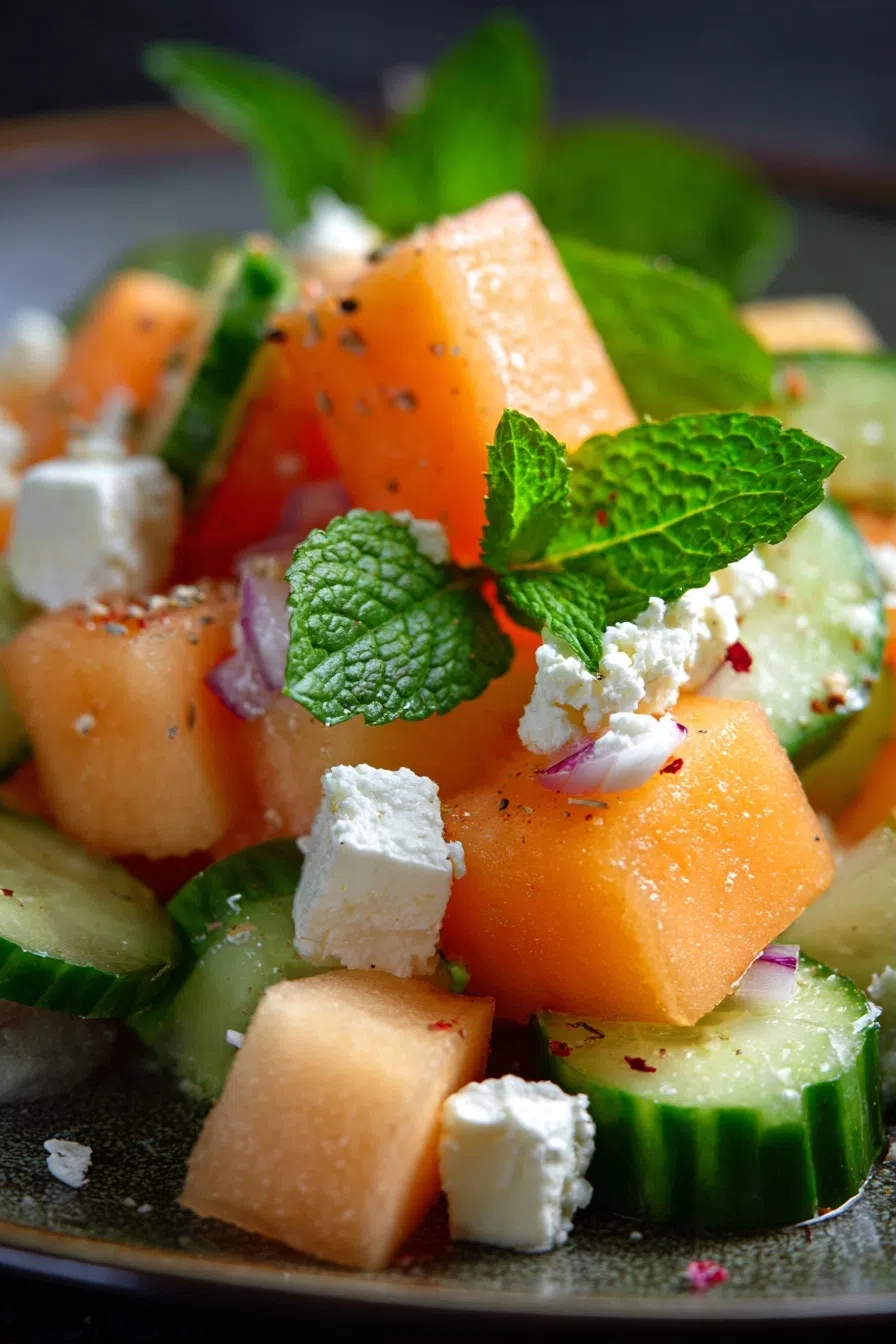 Cantaloupe Feta Salad