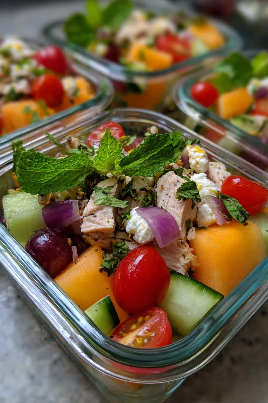 Cantaloupe Turkey Salad