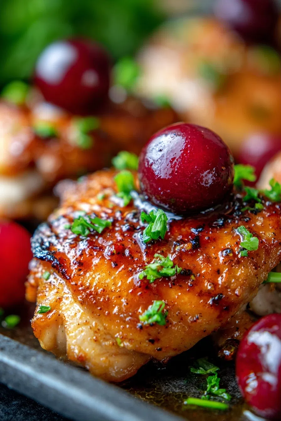 Cherry Glazed Chicken Thighs