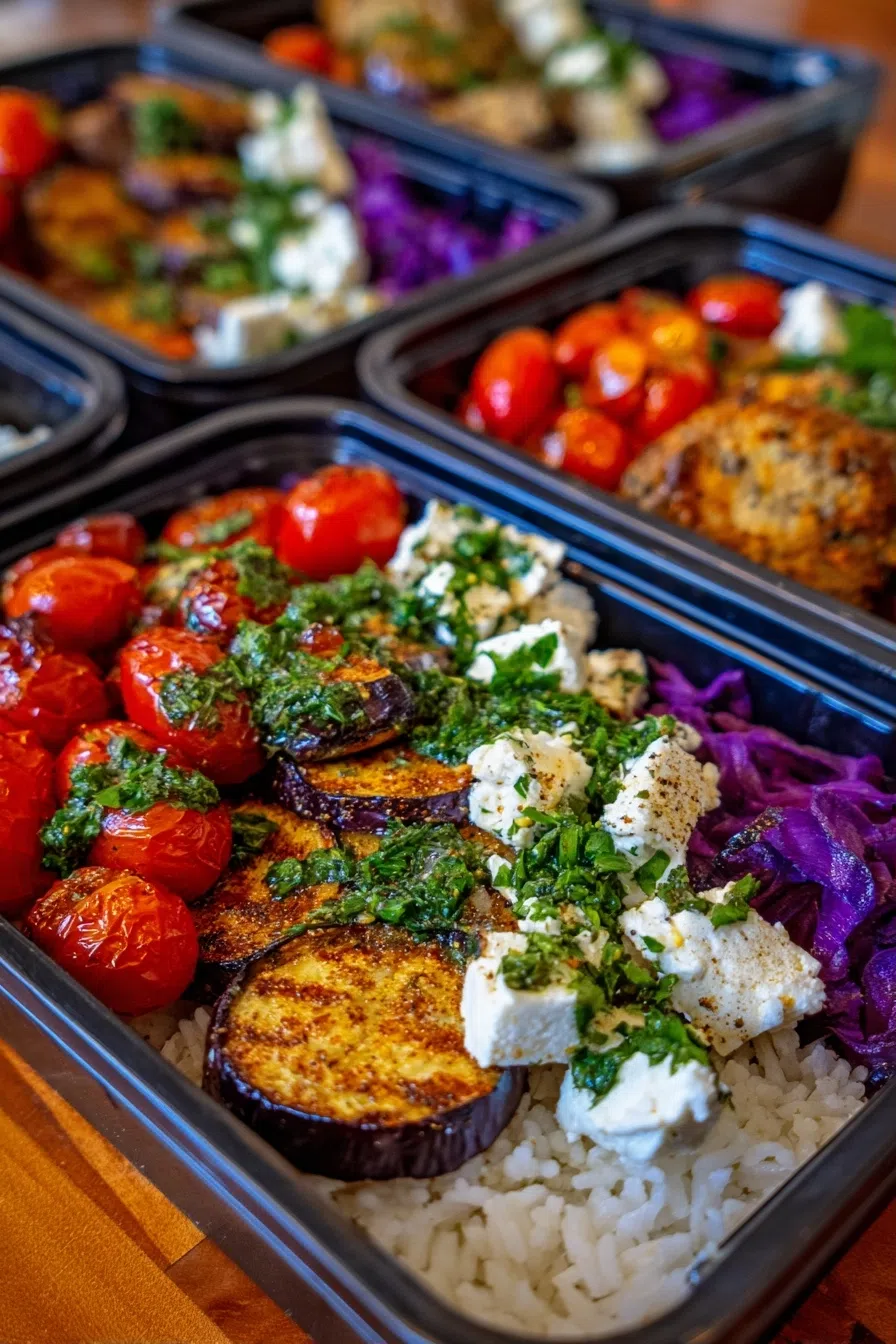Eggplant Feta Meal Prep