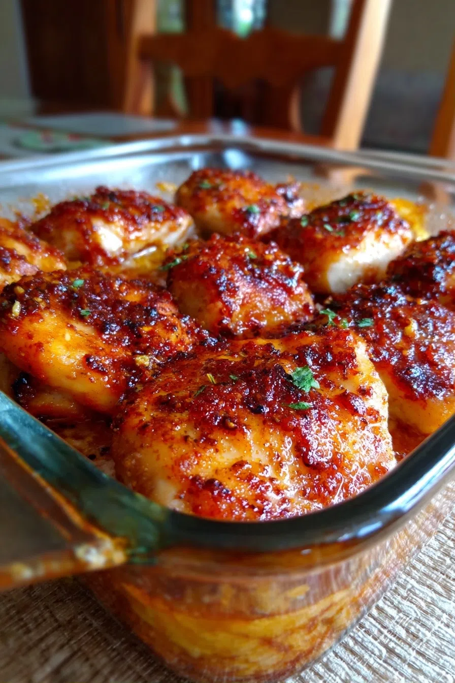 Peach BBQ Chicken Bake