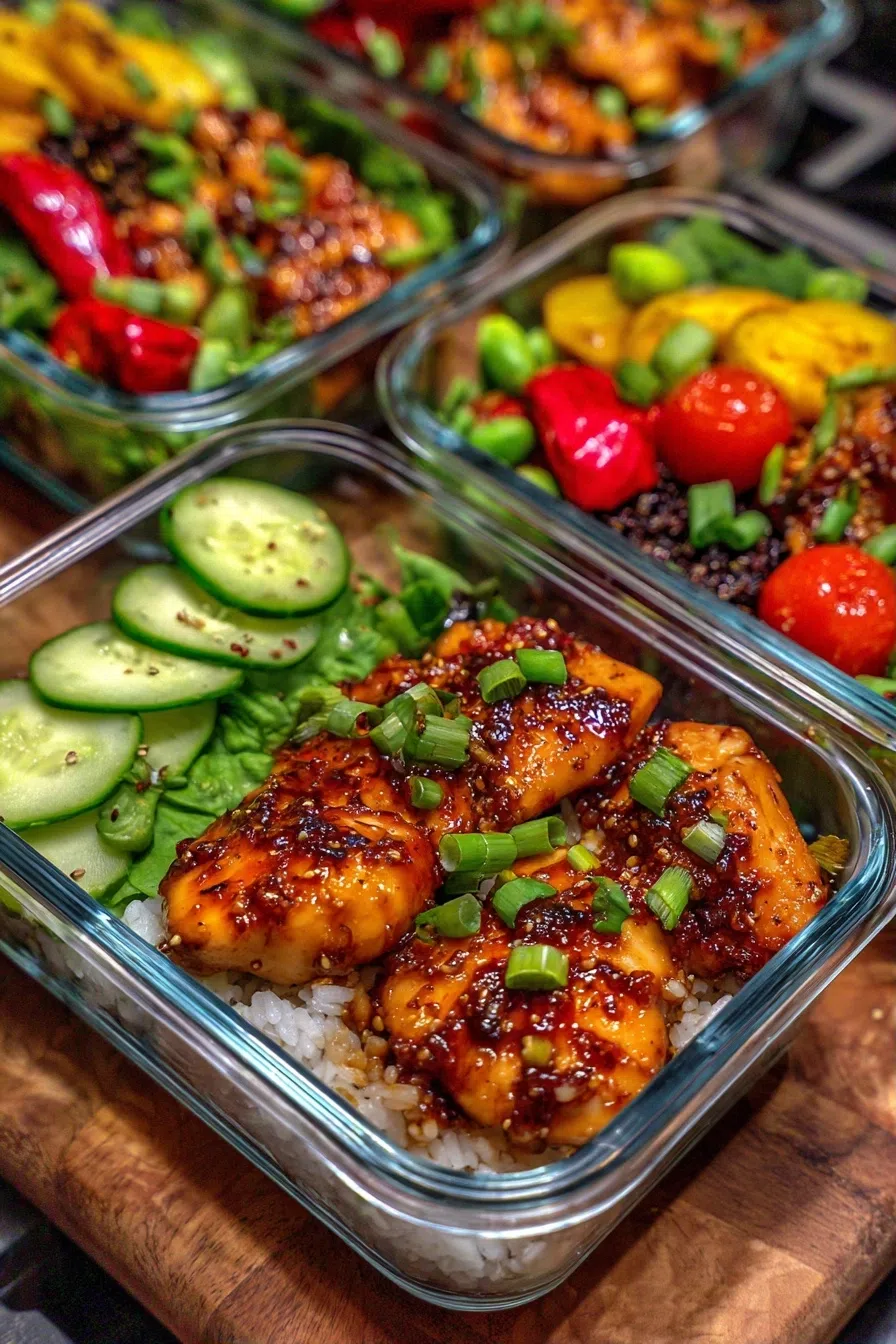 Rhubarb Honey Chicken Meal Prep