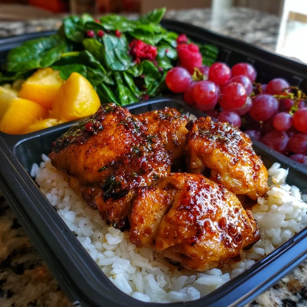 Rhubarb Sticky Chicken Meal Prep