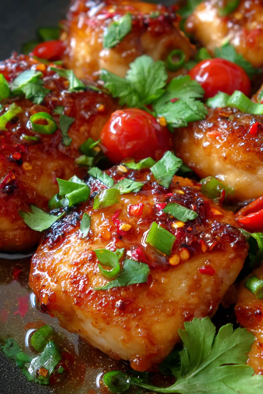 Rhubarb Sweet Chili Chicken