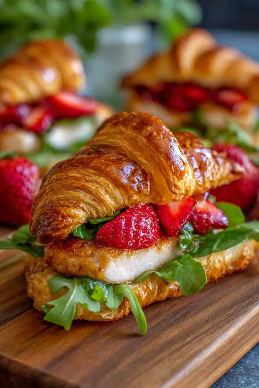 Strawberry Chicken Croissant Sandwich