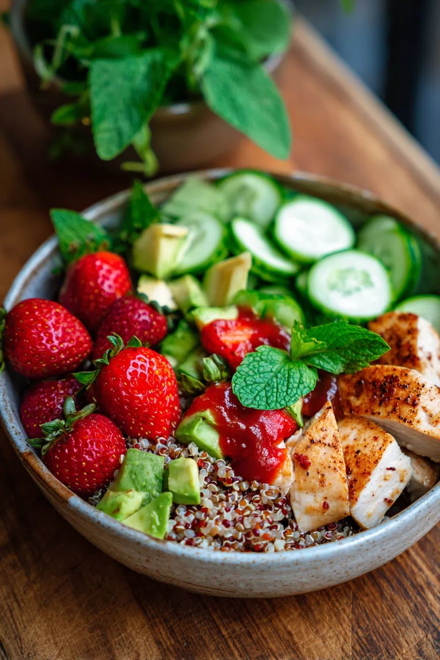 Strawberry Chicken Grain Bowl