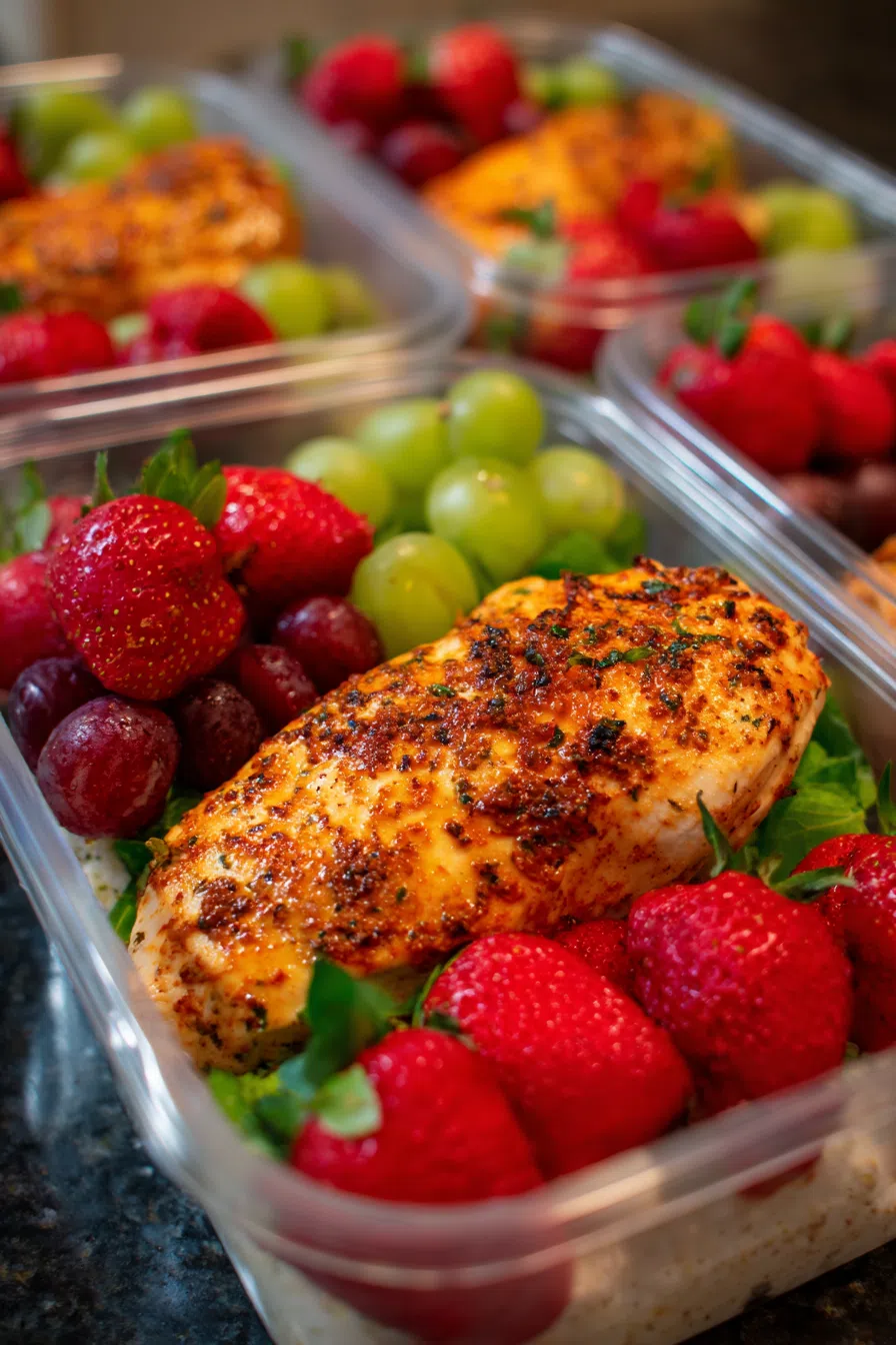 Strawberry Chicken Protein Bowls