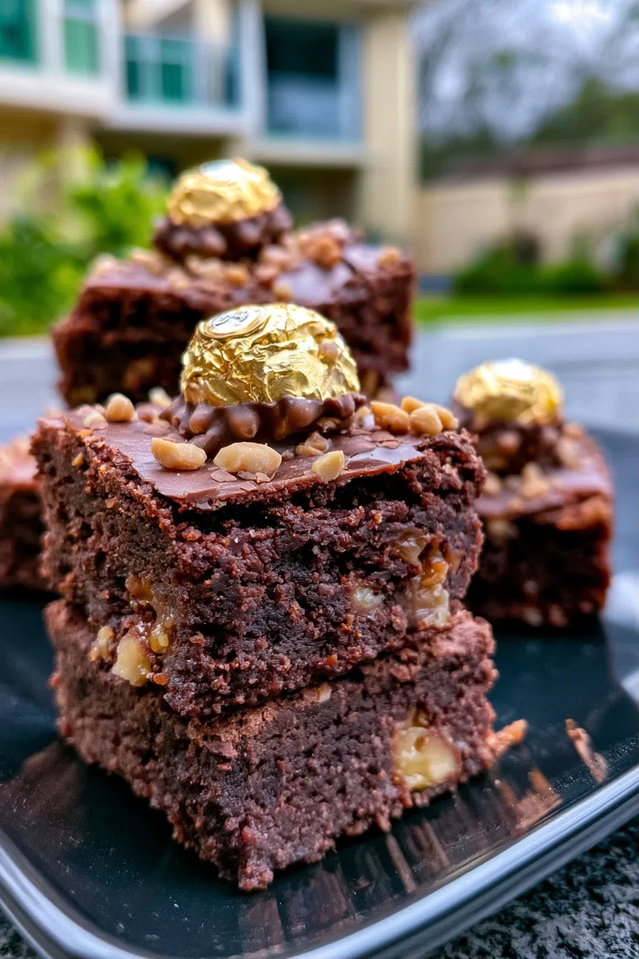 Ferrero Rocher Fudge Brownies