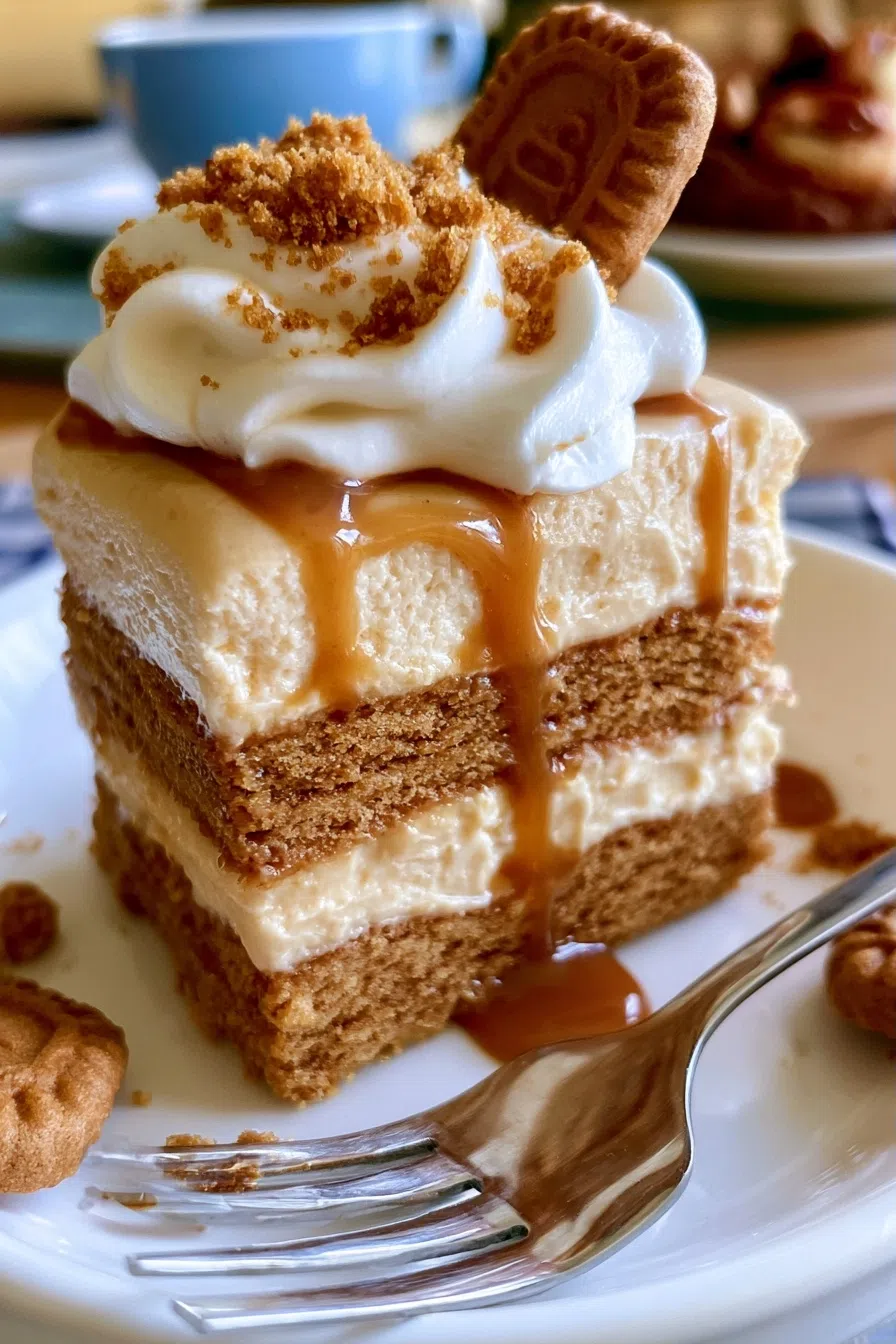 No-Bake Lotus Biscoff Cream Dessert
