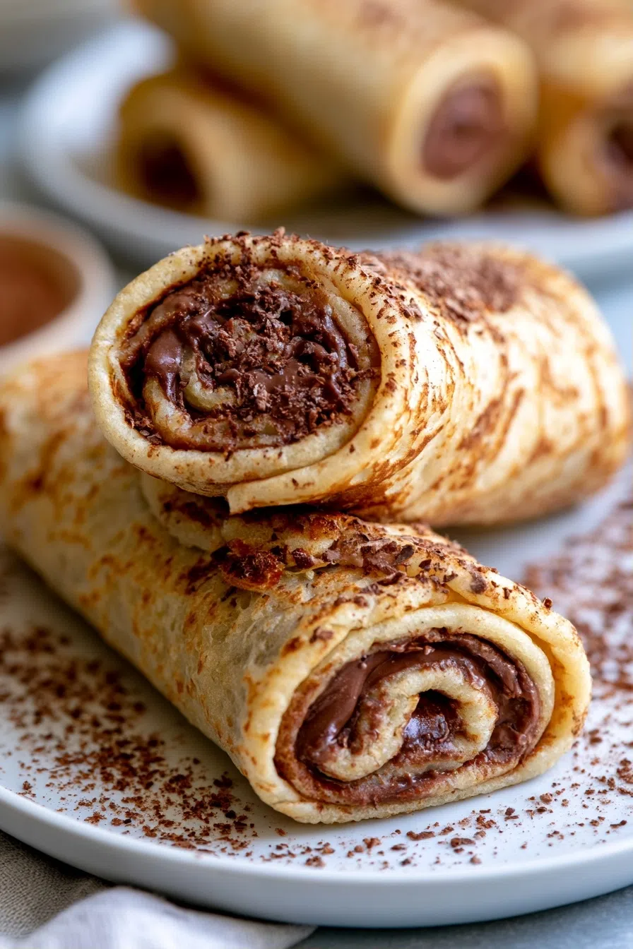 Chocolate-filled Rolled Crêpes Recipe
