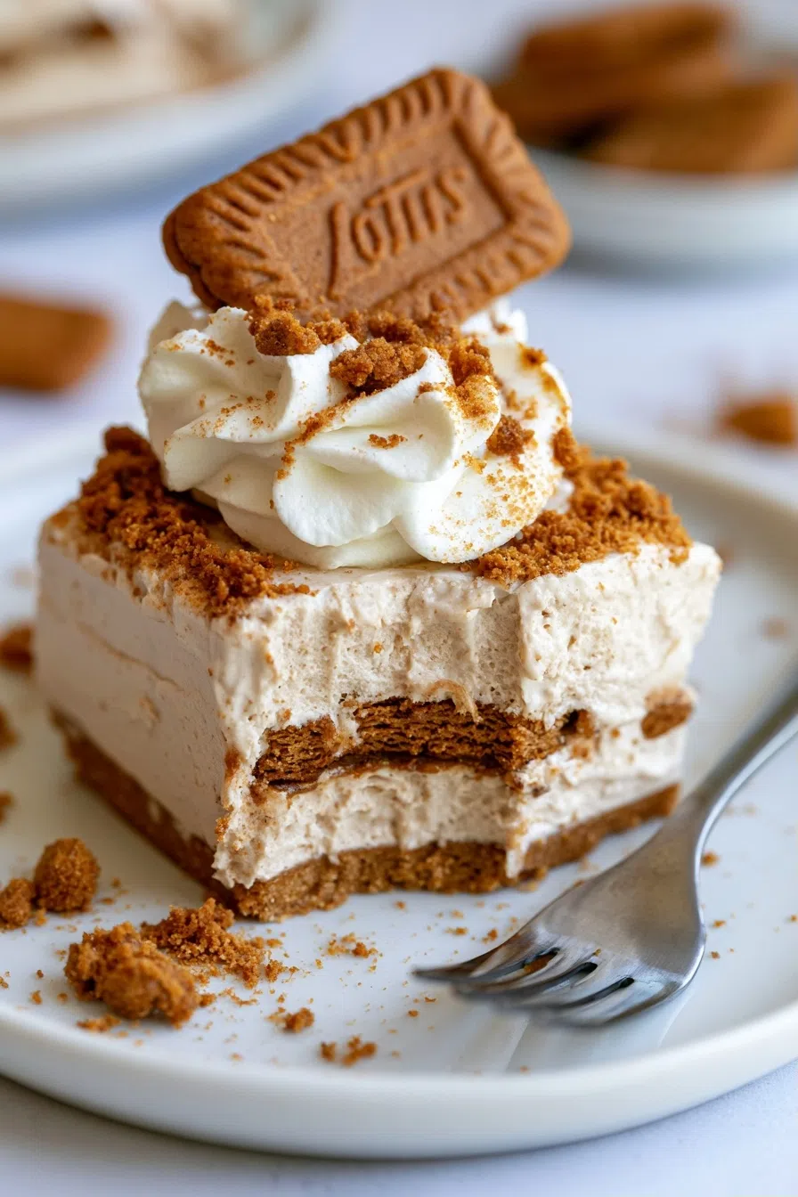No-Bake Lotus Biscoff Cream Dessert